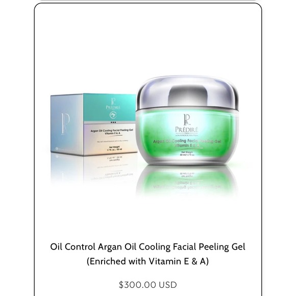 Prédire Paris Argan Oil Cooling Facial‎ Peeling Gel Vitamin E & A